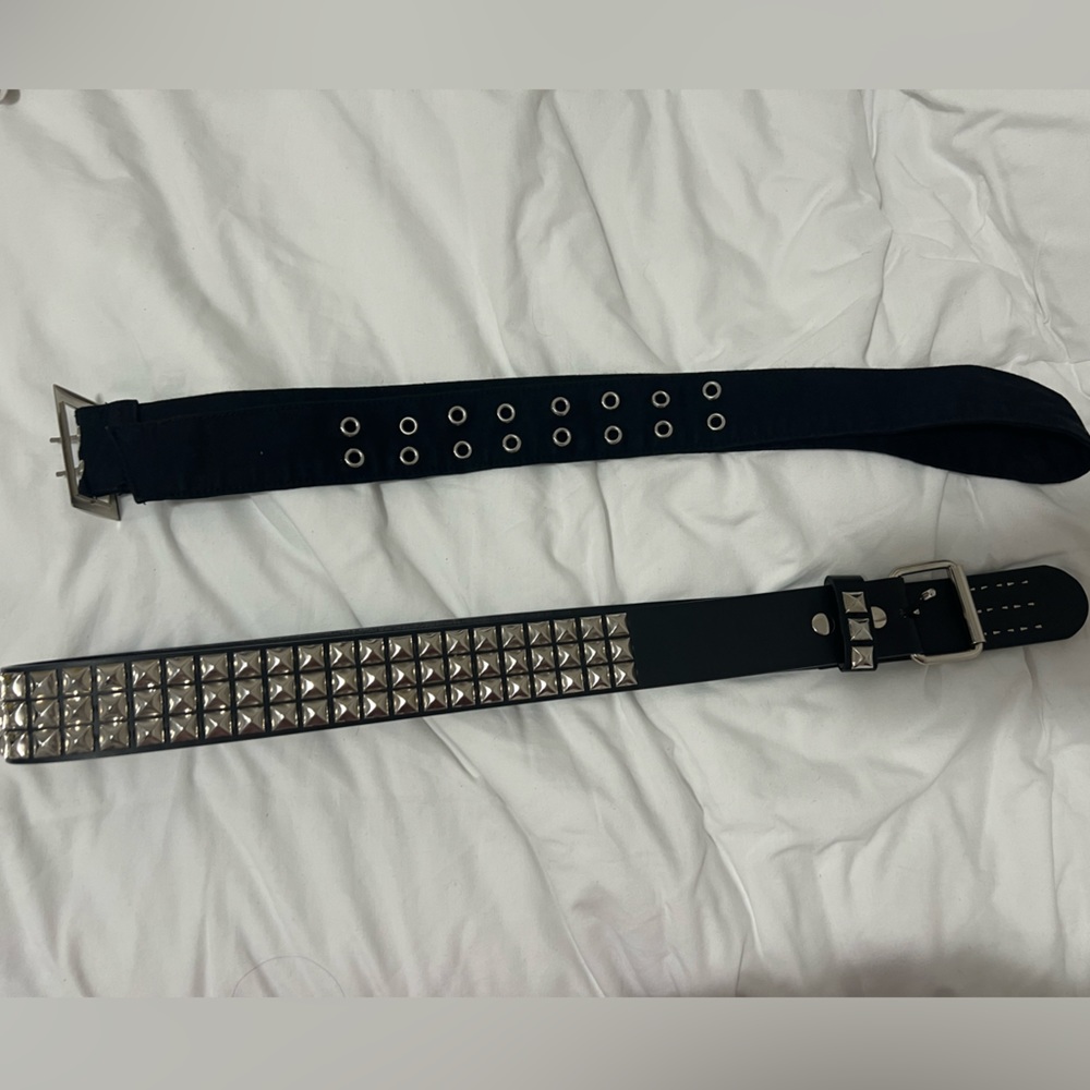 Studded belt & eyelet belt